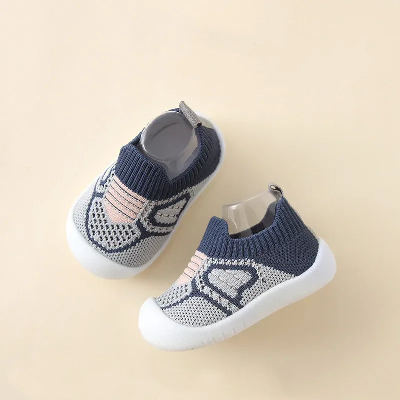 Zapatos para Bebé Antideslizantes Transpirables Calcetines para Suelo de Cuna con Suela de Goma para Niños Niñas Mallas Zapatos Zapatillas de Suela Suave