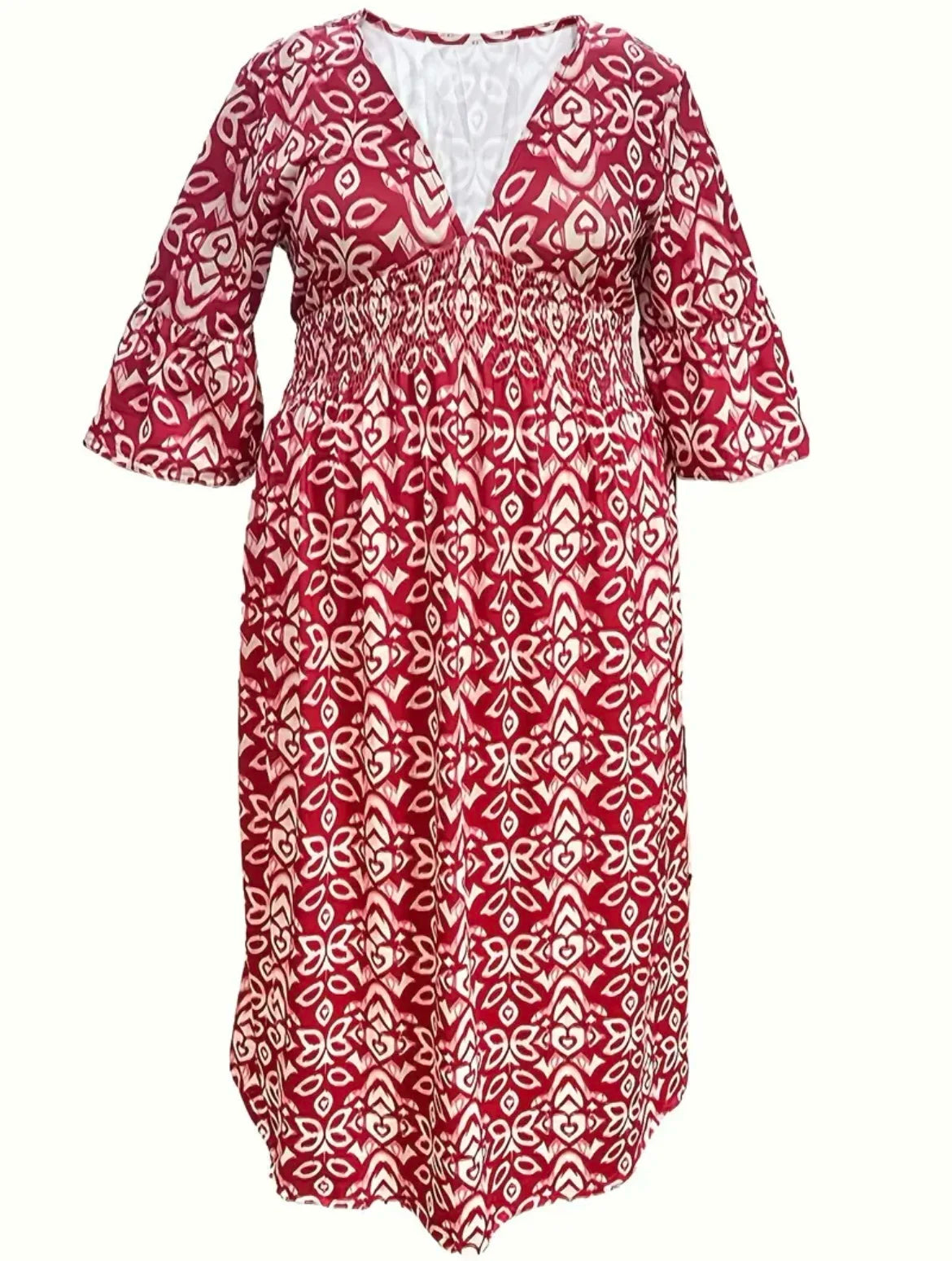 Vestido Bohemio Casual de Verano 2024 con Escote en V y Flores para Mujer, Vestido Envoltura de Verano Elegante, Ropa de Playa para Vacaciones, Vestidos Sueltos de Playa para Dama Elegante