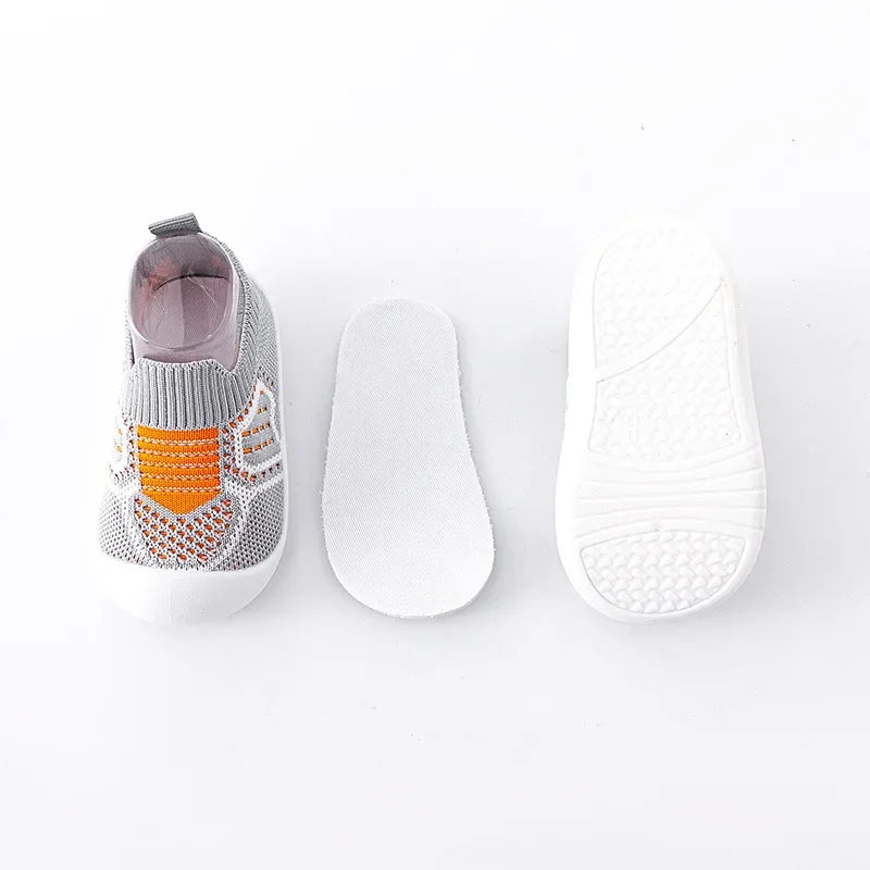 Zapatos para Bebé Antideslizantes Transpirables Calcetines para Suelo de Cuna con Suela de Goma para Niños Niñas Mallas Zapatos Zapatillas de Suela Suave